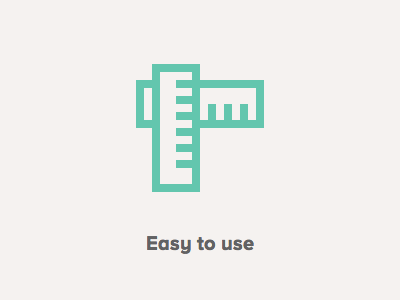 Easy to use clean easy icon measure ruler simple ui
