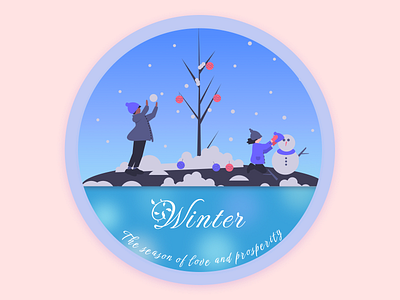 Winter Badge design icon ui ux