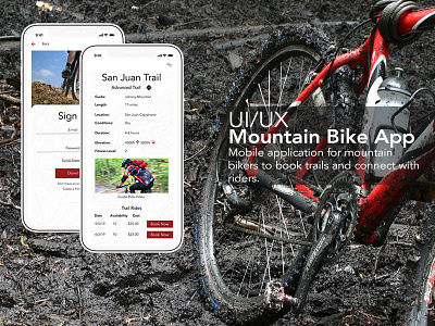 Mountain Bike Mobile App mobile mobile app mountain bike ui uidesign ux