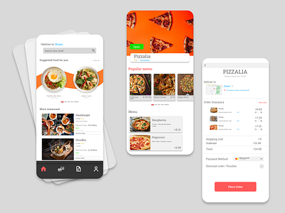 Delivery Food! app branding design typography ui
