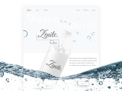 Zenite. Mineral water app branding design icon illustration logo typography ui ux vector