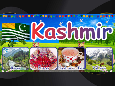 Flex Design coreldraw creative design dress flex graphic design kashmir river tea valley