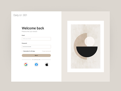 Sign-In Page design graphic design ui ux vector