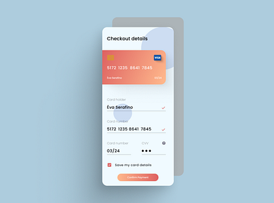 Day 002 :: Credit Card Checkout app design graphic design mobile ui visual design