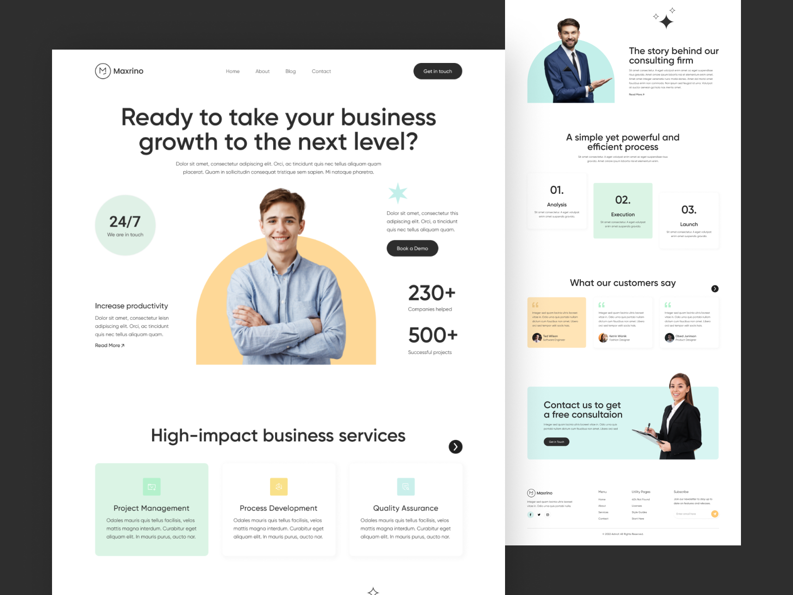 Maxrino - Saas Landing Page By Md. Ashraf Miah On Dribbble