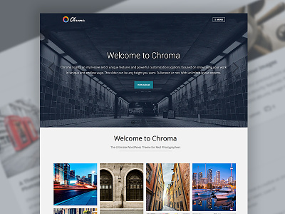 Chroma Photography drawer menu images masonry photography responsive retina slide out nav theme wordpress