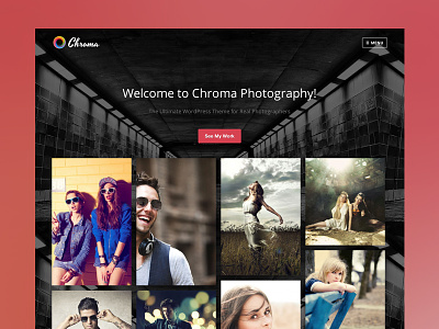 Chroma Alternative Homepage album background image chroma gallery layout masonry photography theme wordpress