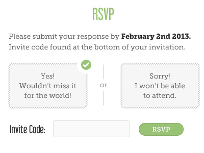 Wedding RSVP green invitation code marriage rsvp website wedding