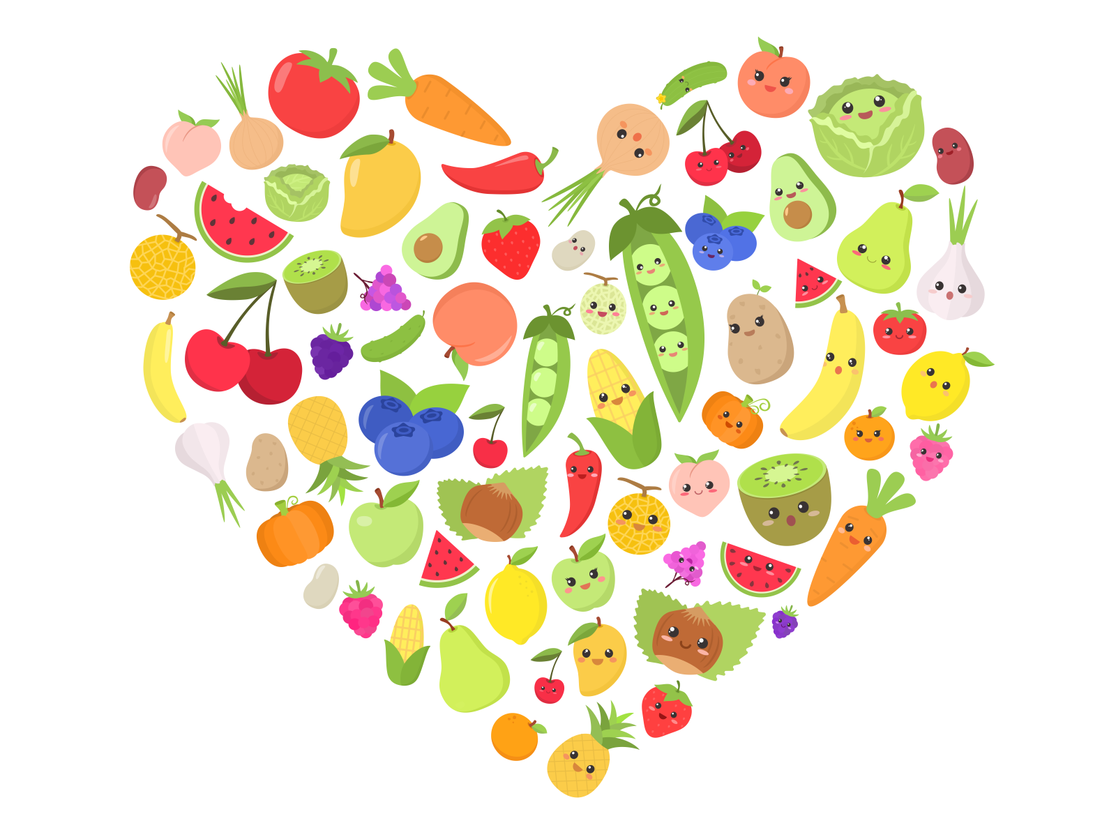 Fruits and Vegetables by Galiya Gumarova on Dribbble