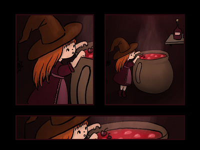 Little Witch design halloween illustration procreate witch