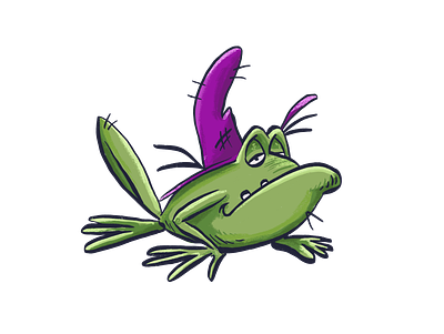 Hag Frog cartoon character illustration logo