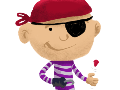 Pirate Ruby cartoon character illustration