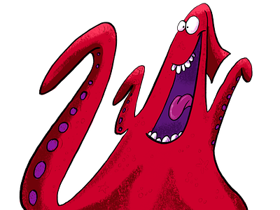 Ruby Kraken cartoon character illustration
