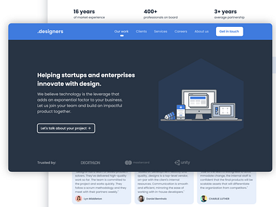 Digital Agency Landing Page Design