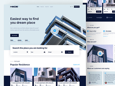 Homie - Real Estate Market Landing Page