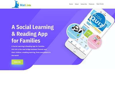 Website Design for a Social network for Kids