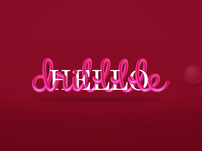 Hello Dribbble ! blend design firstshot graphic design hellodribbble illustration interlaced pink vector welcome