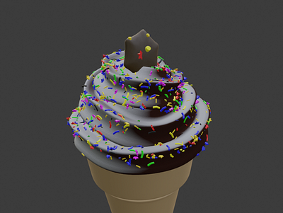 ICE-CREAM 3d design graphic design ice cream particle physics textures uv editing vector