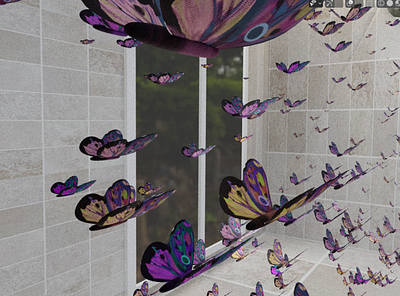 Butterflies 3d butterfly design graphic design illustration textures uv editing vector