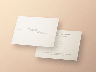 Thank You Card for Ceramic House apparel brand brand guidelines brand strategy branding ceramic design designer graphic design illustration illustrator liz brindley logo strategy vector