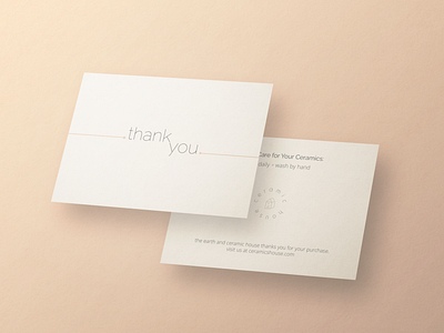 Thank You Card for Ceramic House