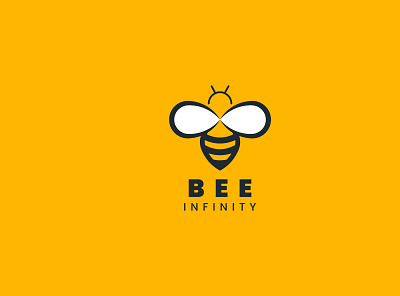 Bee Infinity branding design illustration logo typography vector