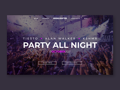 Some simple layout of a party event design edm event illustration music party ui