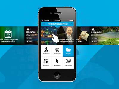 Trabzon Belediyesi app belediye concept iphone mayor menu municipality photo gallery slider trabzon