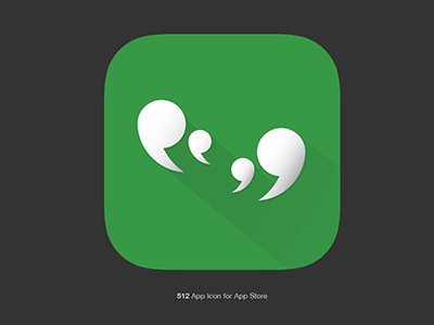 Booksaying iPhone5 Icon [Animate] book booksaying excerpt green icon ios ios icon ios7 icon logo quotes