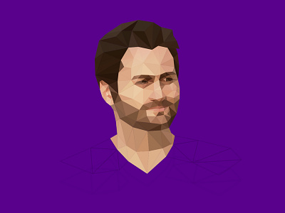 Low Poly Portrait illustration low poly poly portrait polygon portrait triangulation