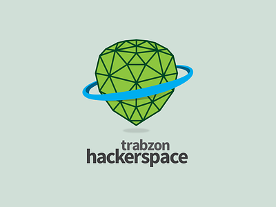 Trabzon Hackerspace blue geomerty green hackerspace line logo poly polygon trabzon trabzonhs