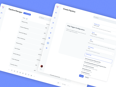 Form Pages ⇀ Listing and Create app create dashboard data dropdown editor panel form input items list listing navbar pagination pipeline search section template web app