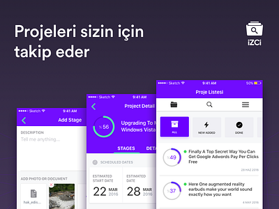 IZCI App iOS UI