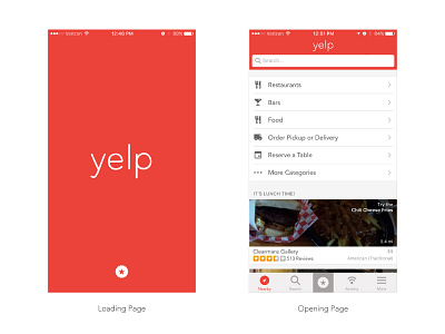 Yelp app app branding graphic design mobile user interface