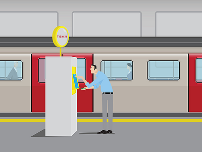 Tube cartoon illustration london subway train tube underground vector