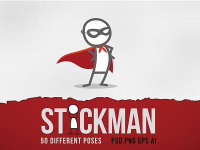 Stickman character editable illustration infographic man png poses psd stickman template vector