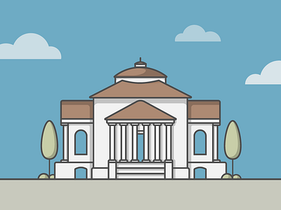 La Rotonda illustration italy palladio rotonda vector vicenza villa