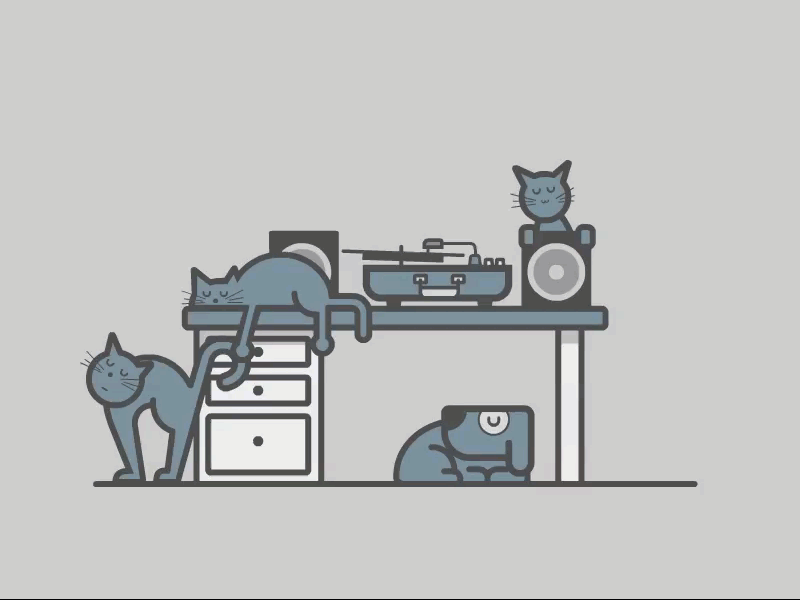 Dance animation cat dance dog gig music scenix