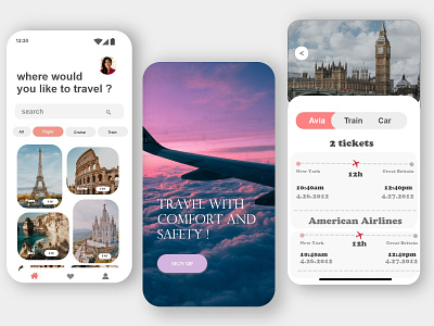 ticket booking app android app app app design app development booking app cards ios app design screen ui ux