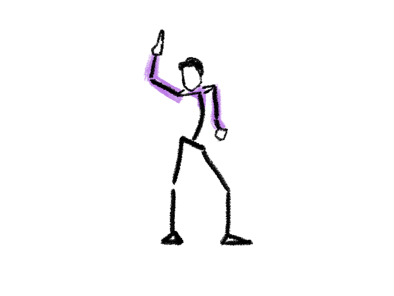 stick figure dancing animation clipart