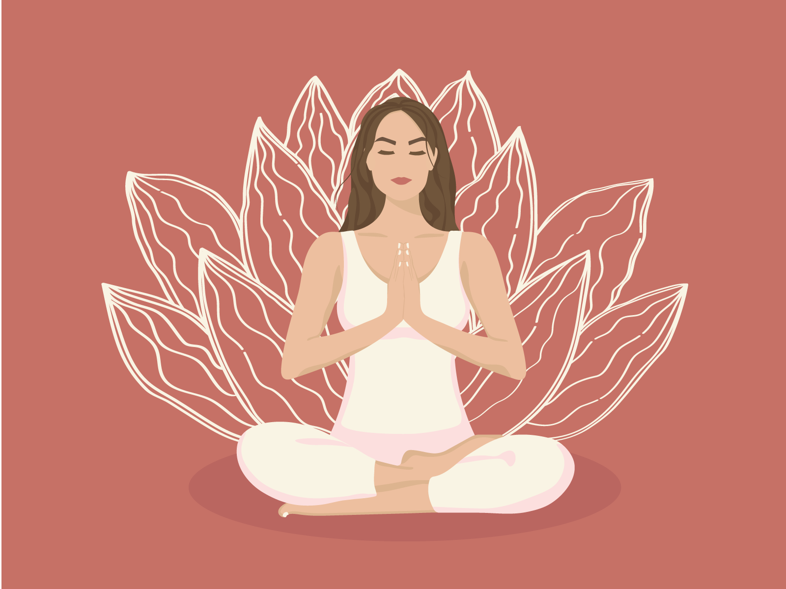 Woman Yoga Pose Icon Meditation Lotus Gráfico por IrynaShancheva · Creative  Fabrica