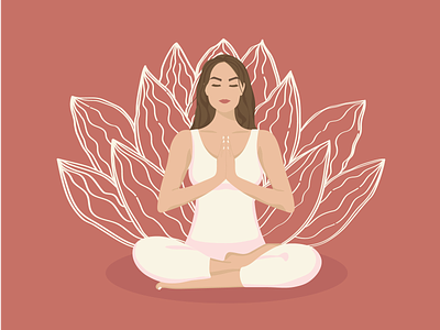 Girl in lotus position