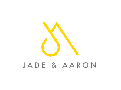 J & A Monogram client work custom type logo monogram type