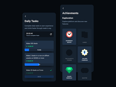 Daily Tasks + Achievments achievement achievment daily game gamification play quest quests task tasks timer