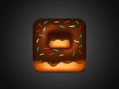 Icon Doughnut andrey apple black design doughnut icon ipad iphone nasonov snick yellow