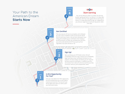 Map: American Dream Path