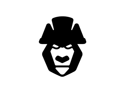 Gorilla Logo a logo design black branding clean clean branding design flat bradning gorilla gorilla logo icon illustration logo mark minimal branding pictorial mark vector