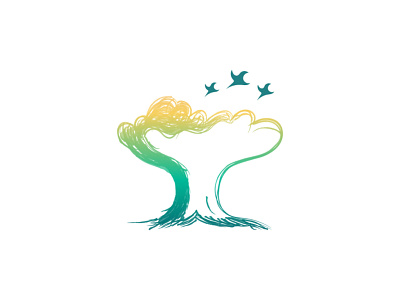 Tree with Freedom Bird Logo Design