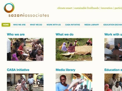 Sazani Screenshot site web