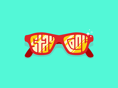 Stay Cool awesome cool design graphic design illustration simple stay cool sunglasses typography vector